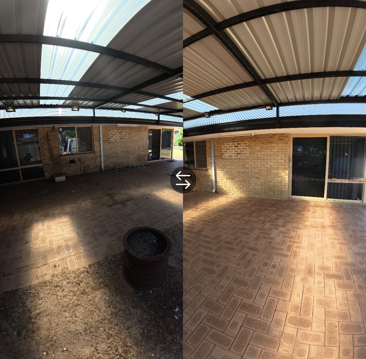 Alfresco patio cleaned and refreshed